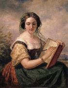 Huntington Daniel A Portrait of Mlle Rosina, A Jewess oil